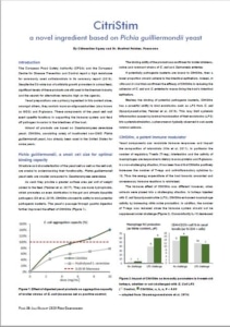 CitriStim ingredient Pichia guilliermondii yeast